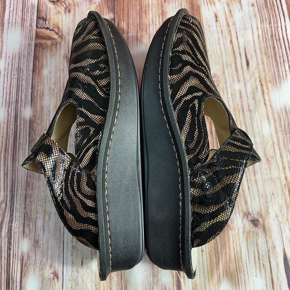 Alegria Classic SAFARI Size EU 40 US 9.5-10 Leather Mule Clogs Wedge Shoes Slide - Picture 6 of 10
